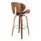 Armen Living Solvang 26" Swivel Brown Faux Leather and Walnut Wood Counter Stool LCSLBABRWA26 - alternate 5